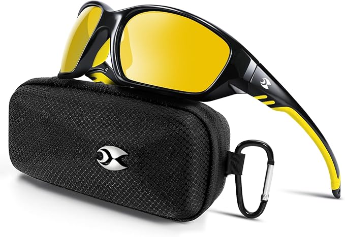 suoso Sports Polarized Sunglasses for Men: Womens UV400 Protection Sun Glasses Wrap Around Goggles for Fishing Driving TR90