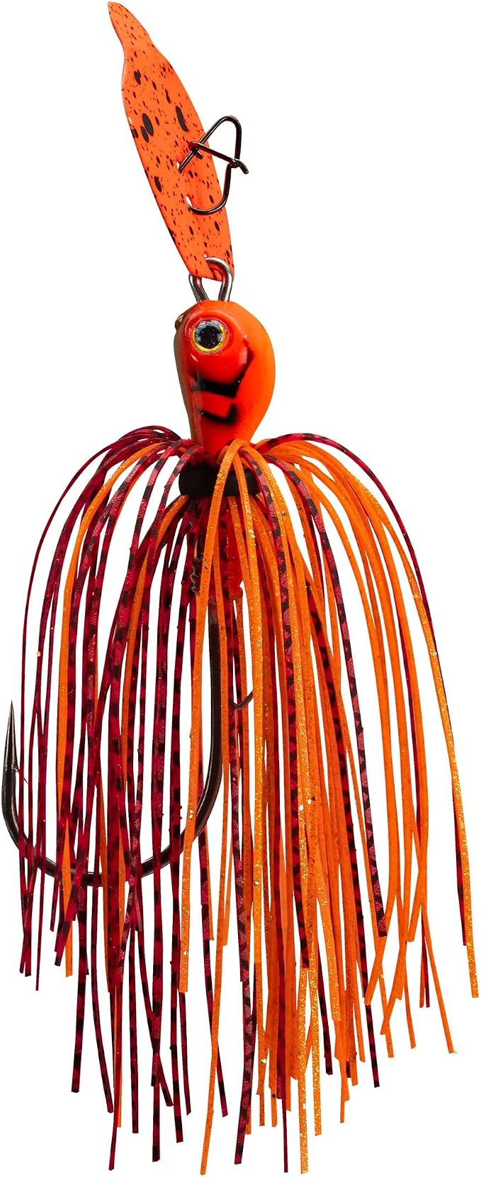 Strike King Thunder Cricket Fishing Lure, Vibrating Swim Jig, Silver Blade, 4/0 Jungle-Style Flipping Hook