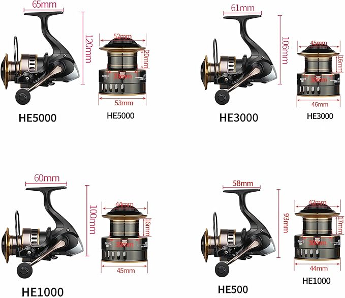 Spinning Fishing Reel 22 LBs Max Drag with 5.2:1 High Speed Ultra Smooth Powerful for Freshwater Saltwater Fishing