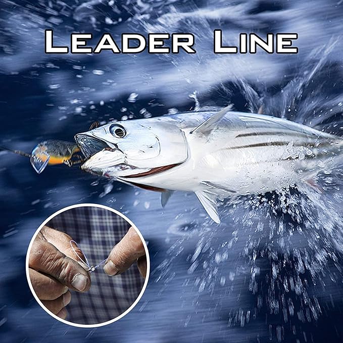 KastKing DuraBlend Monofilament Leader Line - Premium Saltwater Mono Leader Materials - Big Game Spool Size 120Yds/110M