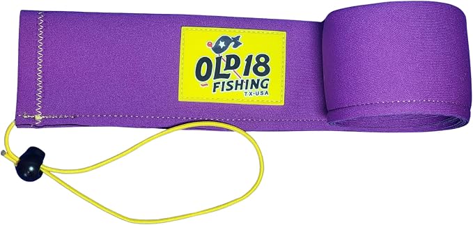 OLD18 Neoprene Fishing Rod Sleeve - Protective Rod Sock for Fishing Poles 6'-8' - Hook-Resistant Fishing Rod Case for Storage & Transport - Helps Keep Rods Afloat