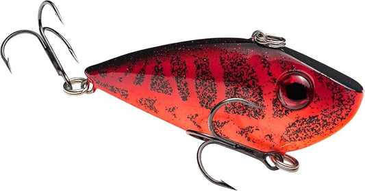 Strike King Red Eyed Shad Fishing Lure, Lipless Crankbait, Free-Floating Internal Rattles, 3D Eyes, Premium Size 3 Treble Hooks, Sinking