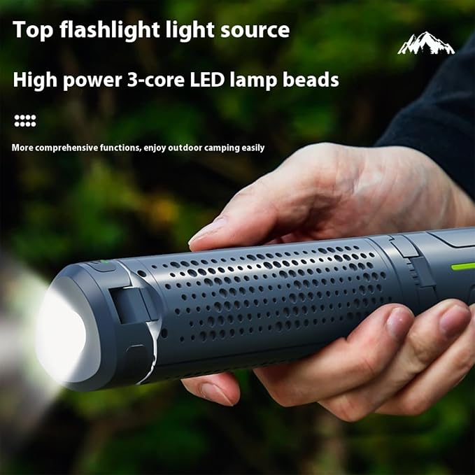 Folding Outdoor Lighting Night Fishing Lamp with 8000mAh Battery Suitable for Camping Trips Emergencies Night Use LED Flame Effect Lamps