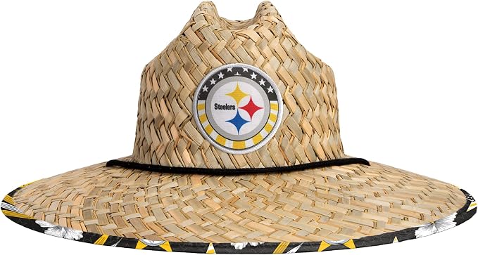 FOCO Men's NCAA College Team Logo Floral Straw Sun Hat