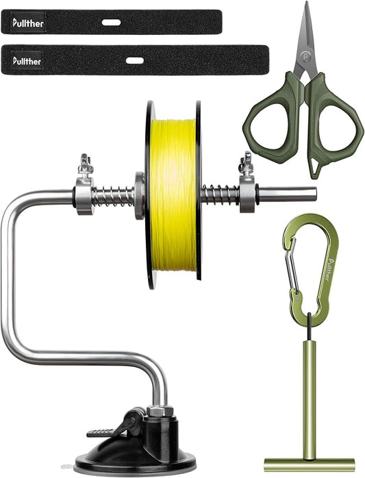 Fishing Tools Kit- Fishing Line Spooler,Tippet Holder,Fishing Scissors,Spinning Reels Spool Belt