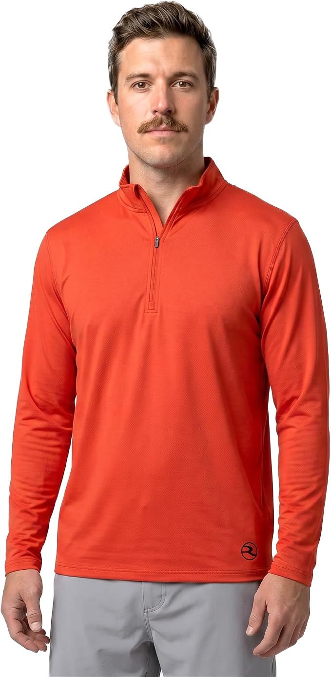 Reel Life Men's Jax Beach - Quarter-Zip Long Sleeve, Sun Shirts for Men, UPF 50+, Quick-Dry, Lightweight UV Shirts for Men