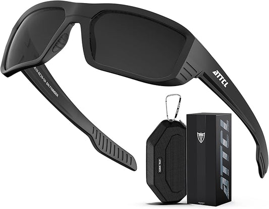 ATTCL Sports Polarized Sunglasses for Men: Ultra-Light Wrap Around TR90 Frame UV400 Protection for Fishing Driving Shooting