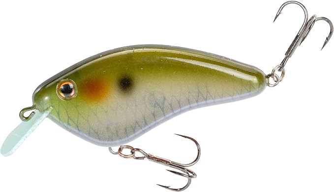 Strike King Hardliner Fishing Lure, Flat Sided Crankbait, Circuit Board Lip, Extra Tight Wobble, Size 4 Treble Hooks