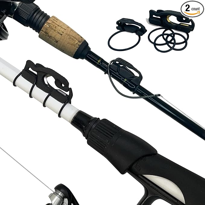 FinMan Multitool & Stow | Rod Mounted Line Cutter & Hook Keeper for Tackle Changes | Prevent Tangles, Keep Hooks Safe and Sharp, and Secure Weights | Easy to Install & Made in The USA