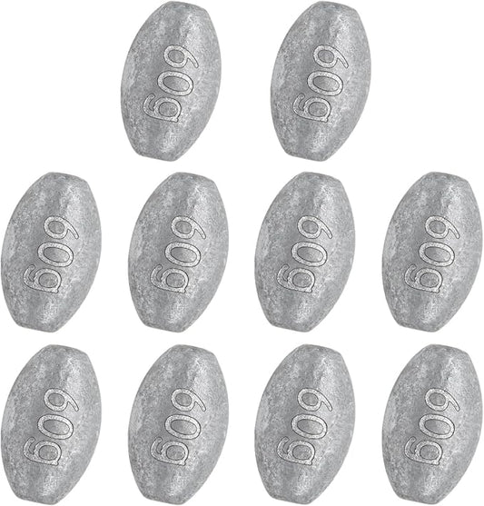 Egg Weights Fishing Sinkers Weights Assortment Lead Oval Shaped Drop Weights Sinker Tackle for Freshwater Saltwater Fishing Bass Casting