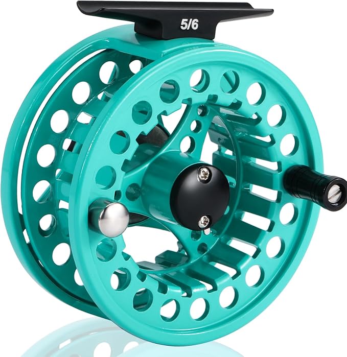 Sougayilang Fly Fishing Reel, Die Cast Aluminum Fly Reel, 5/6, 7/8, Weight Saltwater Fly Reels, 5/6, 7/8, Weight Saltwater Fly Reels