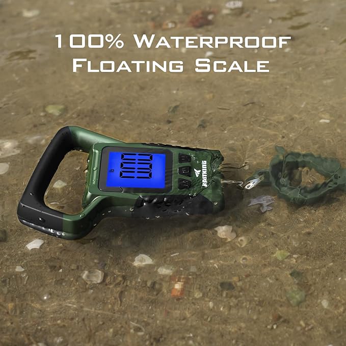 KastKing Fish Scale, WideView Floating Waterproof Digital Scale, 2.5” Large LCD Display, 110lb Capacity, Multi-Mode Pound/Ounces & Kilograms, Stores up to 9 Weights, Fishing Gifts for Men