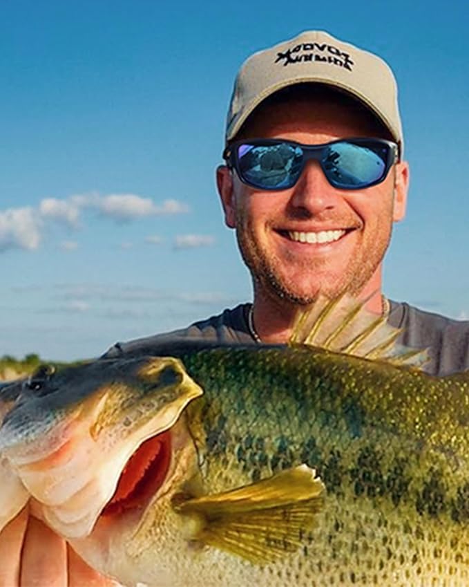 Sports Polarized Sunglasses Men Fishing Sunglasses See Fish in Water Wrap-around Glasses UV400