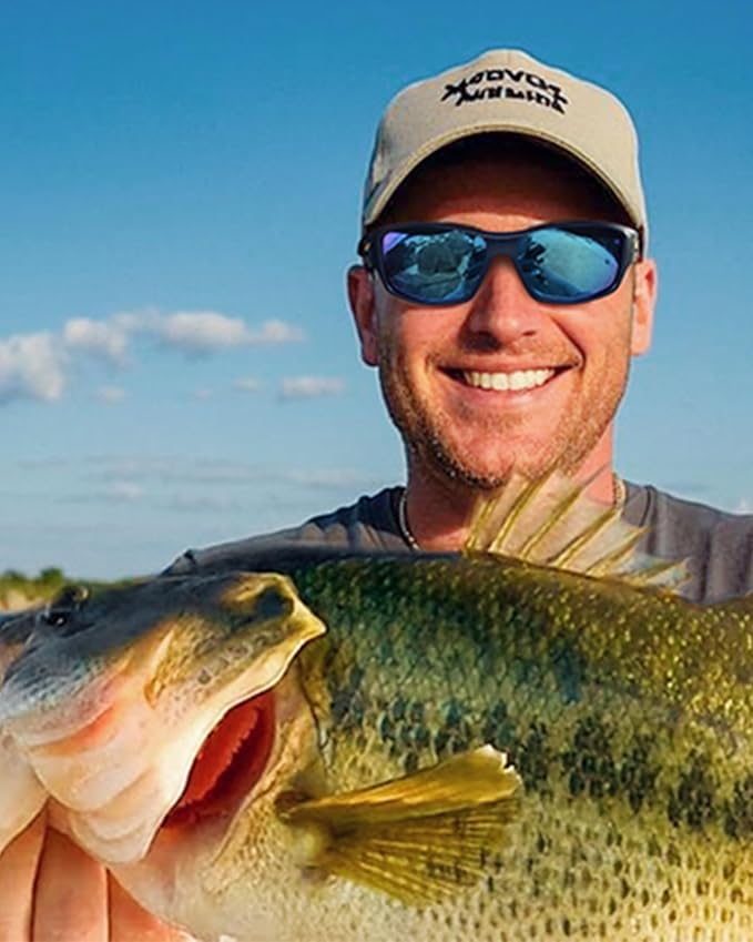 Sports Polarized Sunglasses Men Fishing Sunglasses See Fish in Water Wrap-around Glasses UV400