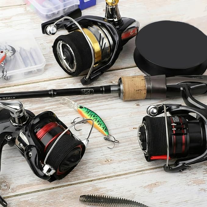 8 Pcs Fishing Spinning Reel Cover Spool Belt Fishing Reel Protection Accessories