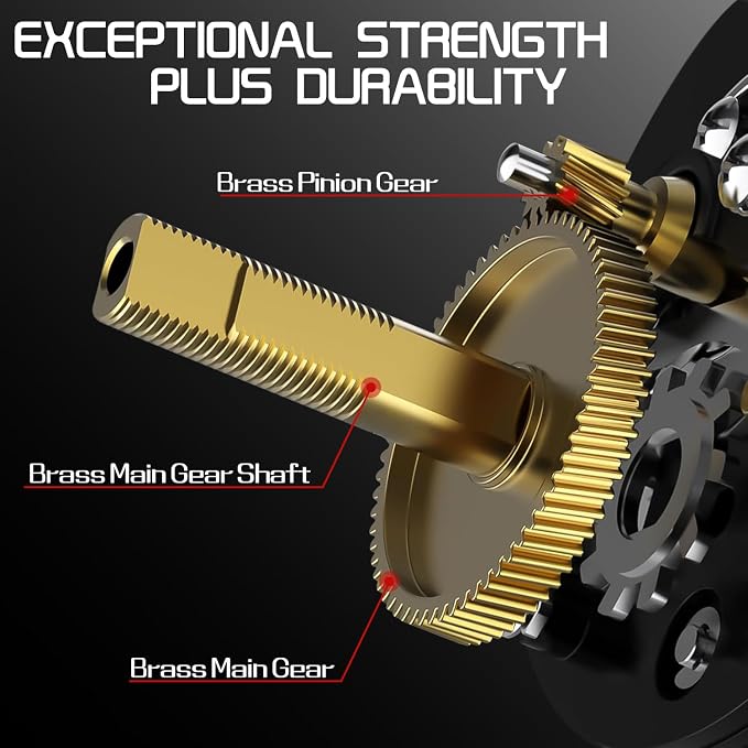 Sougayilang Conventional Reel and Fishing Rod Combo – Medium Heavy Fiberglass Rod, Heavy Duty Catfish Trolling Reel Combo for Catfish Salmon and Steelhead 6/7ft