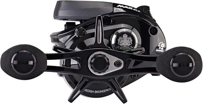Abu Garcia Max Digital Line Counter Low Profile Baitcast Reel, Size LP (1498727), Carbon Fiber Star Drag, Max of 20lb | 9.0kg, Durable, Lightweight and Strong,Black
