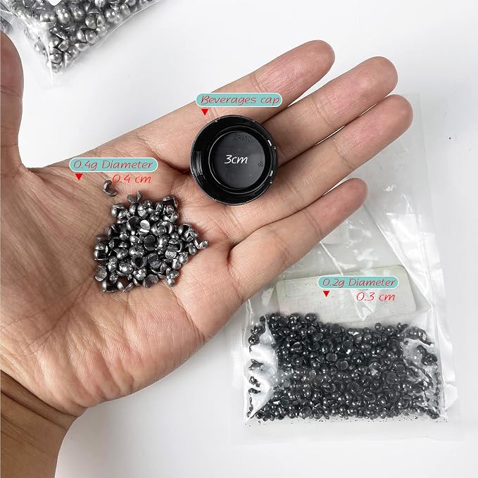 Removable Split-Shot,500Pcs Lead Sinking Split Shots Fishing Sinkers,Fishing Weights Sinkers