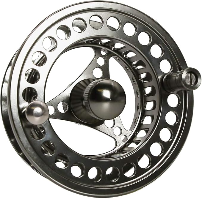 EX-ALC Fly Reel 3/4 5/6 7/8 9/10WT CNC Machined Large Arbor Aluminum Fly Fishing Reels Silver/Gunsmoke Fly Reels