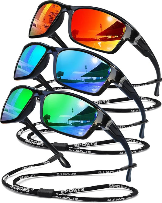Polarized Sunglasses for Men Women Sports Goggles Lightweight Frame Cycling Running Fishing Driving UV400 Protection