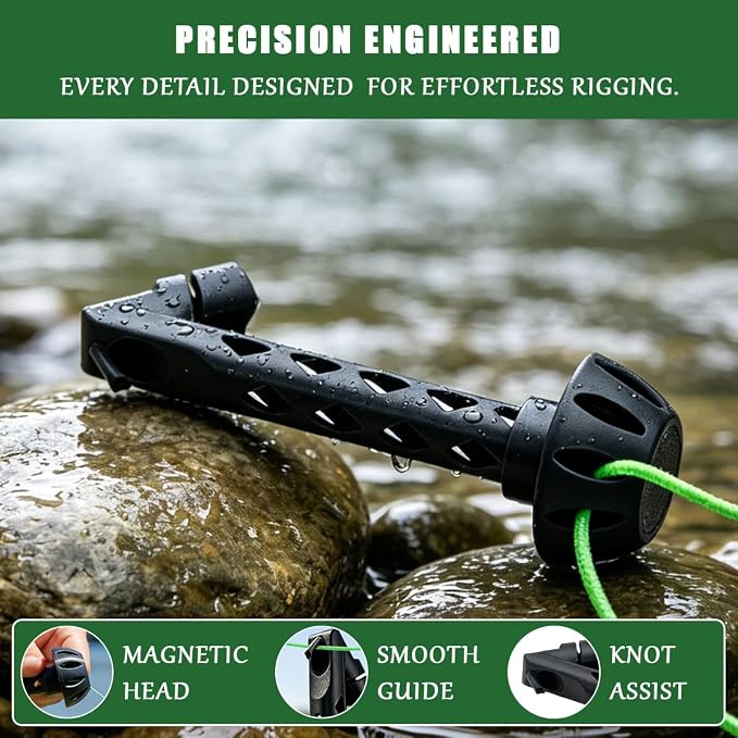 Magnetic Fly Threader, Fly Tying Tool, Magnetic Lifting Tools, Universal Knot Helper Knot Assist for Threading Hooks, Fishing Accessories, Easy-to-Install Fishing Accessories for Small Flies