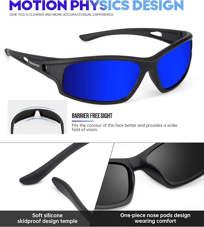 NSSIW Polarized Sunglasses-Men Sports Mens-Sunglasses: Sun Glasses Women Polarized UV400 Protection for Fishing Running Golf