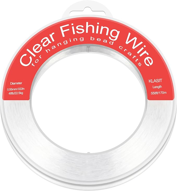 KLASIT Fishing Line 788FT,Invisible Monofilament Fishing Wire,Supports 43 Pounds Strong Nylon Invisible Thread for Hanging Decorations,Balloon Garland,Crafts,Picture Display