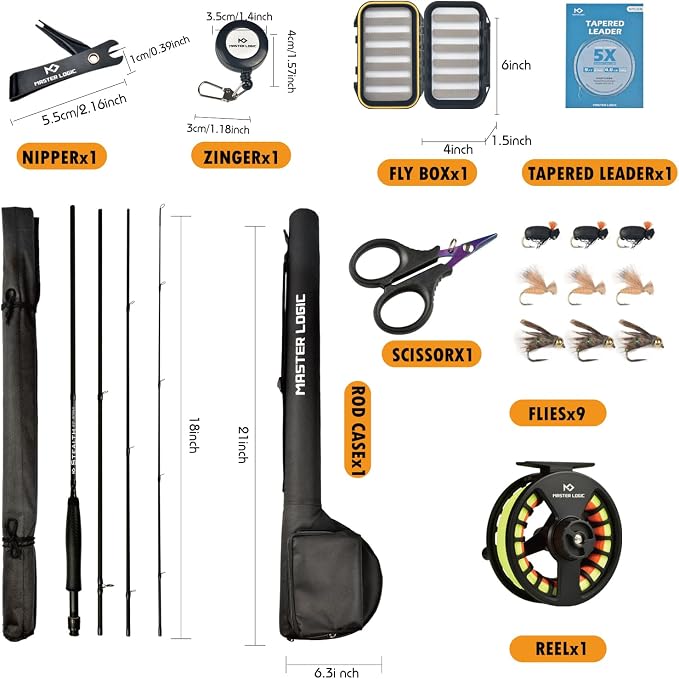 Stealth Fly Fishing Rod Combo Starter Kit