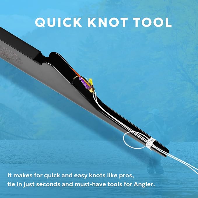 SF 3 in 1 Black Fly Fishing Nipper Fly Line Cutter Knot Tying Tool