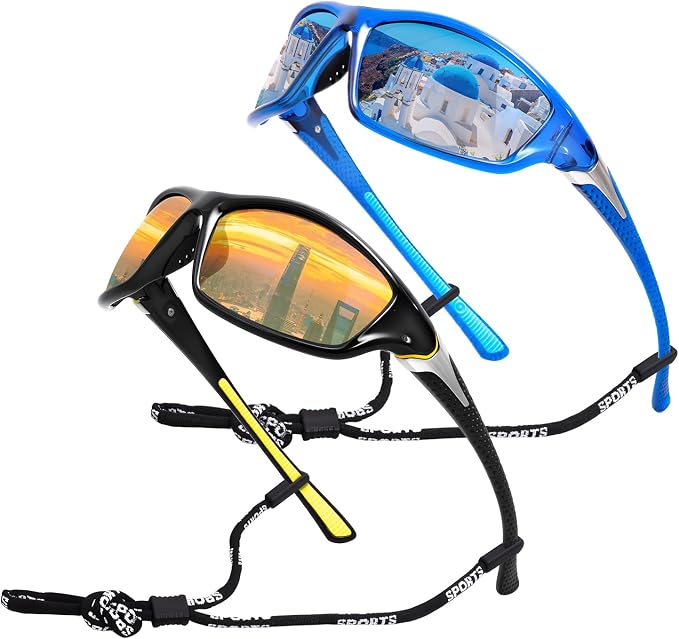Polarized Sports Sunglasses For Men Women Unbreakable Frame Cycling Driving Fishing UV400 Protection
