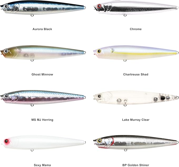 LUCKY CRAFT Gunfish 115NF Top Water Bass Fishing Lures, 4.5” Floating Lure with Cupped Mouth, Freshwater Trout and Bass Lures Fishing Gear, Accessories for Tackle Box