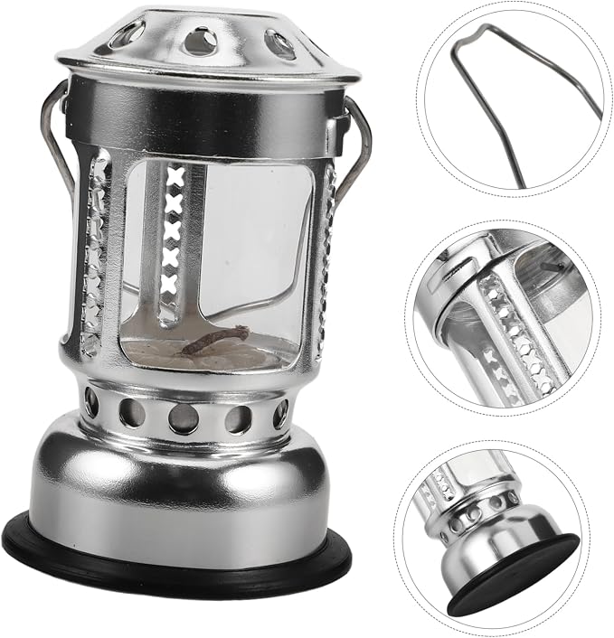 Camping Lamp Retro Outdoor Candle Stand Lightweight and Sturdy Lantern for Night Fishing