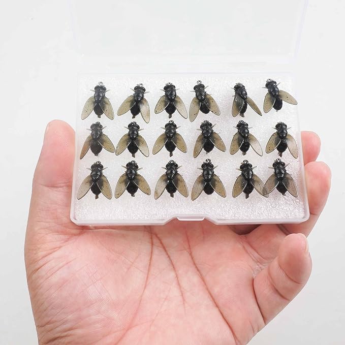 Bionic Fly Fishing Bait,18pcs/36pcs Trout Jig Swimbait Fly Hook Soft Bait Dry Flies Fly Fishing Lures Assortment Kit Attractant Fishing Gear Artificial Fishing Lure Panfish Lure Set