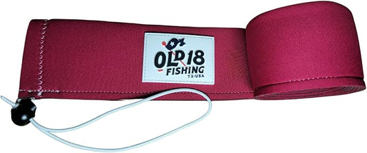 OLD18 Neoprene Fishing Rod Sleeve - Protective Rod Sock for Fishing Poles 6'-8' - Hook-Resistant Fishing Rod Case for Storage & Transport - Helps Keep Rods Afloat