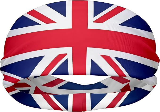 Flag Headbands for Men Women, Moisture Wicking Sweatband Breathable Sports Headwrap, Non-Slip Stretchy Fitness Hair Band