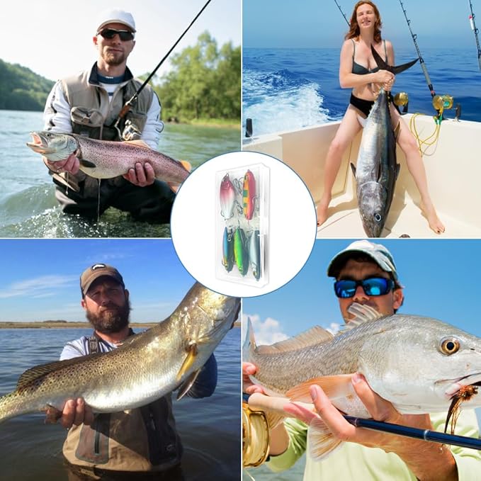 5PCS Whopper plopper Fishing Lures, Topwater Fishing Bait with Rotating Propeller Tail for Bass，Catfish, Pike Perch，Blackfish，Siniperca Chuatsi Freshwater or Saltwater