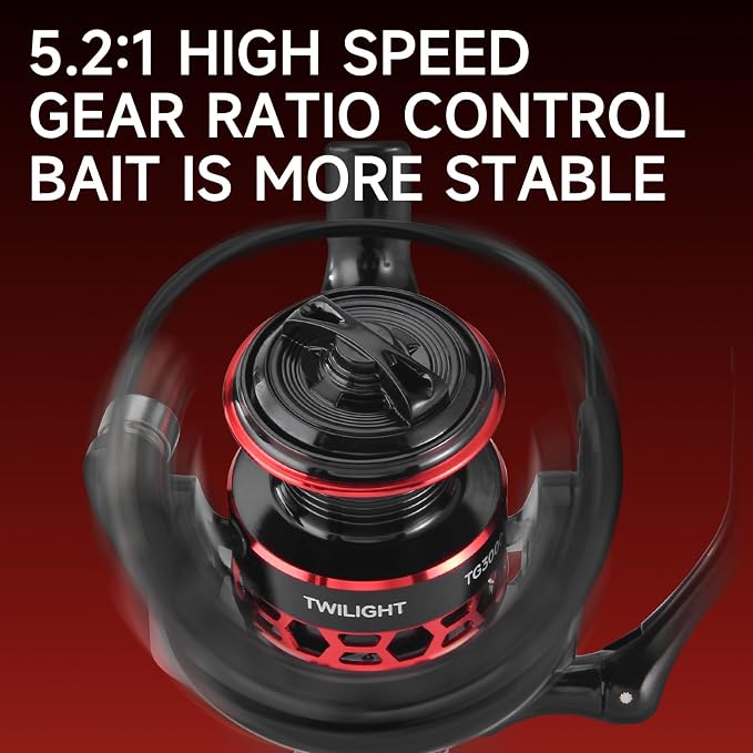 HAUT TON Dolphin Advance Edition Spinning Reel,5.2:1Gear Ratio,22LBS,5+1BB,Backlash Free Bearing,Sealed Drag System,Saltwater,Freshwater Fishing Reels