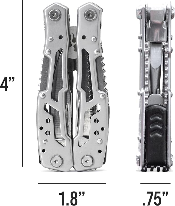 Uncharted Supply Multitool Pro | Includes Pliers, Bottle Opener, Philips and Flathead Screwdriver, Knife and More | Durable Stainless-Steel
