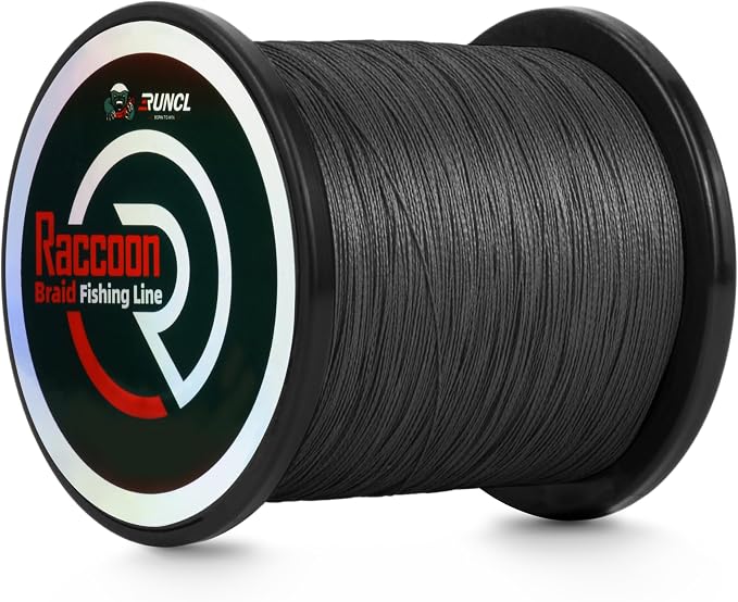 RUNCL Upgraded Braided Fishing Line, Colorfast Fishing Line Braid for Bass, Trout, Crappie, Ultra Strong Braid for Saltwater Freshwater, Abrasion Resistant, Zero Stretch, 6-80lb, 150/300/500/1000Yds