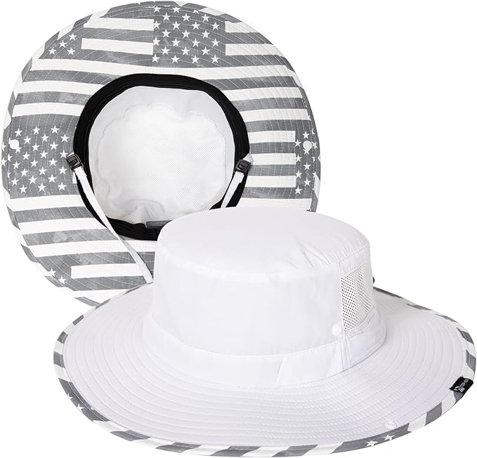TOP-EX UVCoolix™ Bucket Hat for Men, Cooling Sun Hat Women, UPF 50 Wide Brim Boonie Hats Underbrim Prints, Breathable, M-XXL