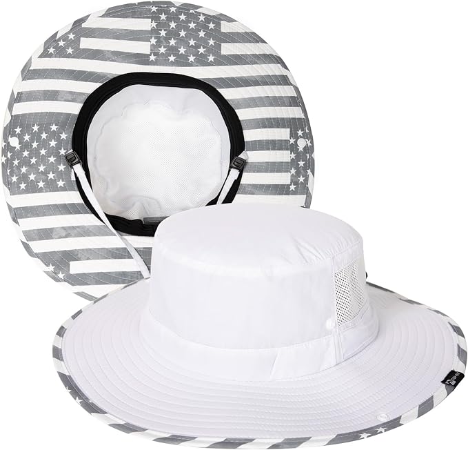 TOP-EX UVCoolix™ Bucket Hat for Men, Cooling Sun Hat Women, UPF 50 Wide Brim Boonie Hats Underbrim Prints, Breathable, M-XXL