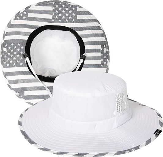 TOP-EX UVCoolix™ Bucket Hat for Men, Cooling Sun Hat Women, UPF 50 Wide Brim Boonie Hats Underbrim Prints, Breathable, M-XXL