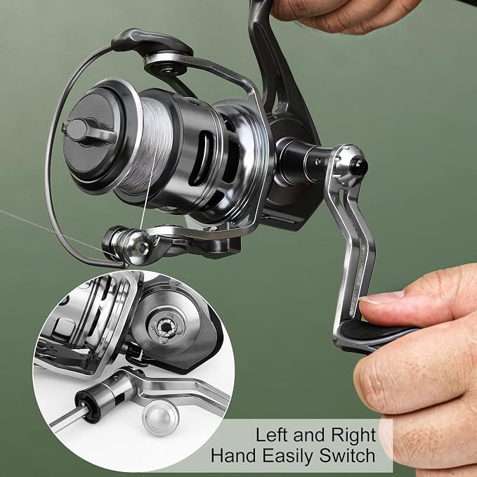 TRUSCEND Spinning Fishing Reel, Aviation Metal Material Body Reels, Industrial Durable-Strength, High Speed & Stability, Ultra-Light & Powerful, Smoother & Durable, Saltwater Freshwater Fishing Gear