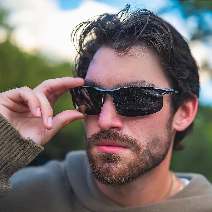 DUCO Mens Sports Polarized Sunglasses UV Protection Sunglasses for Men 8177s