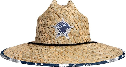 FOCO Men's NCAA College Team Logo Floral Straw Sun Hat