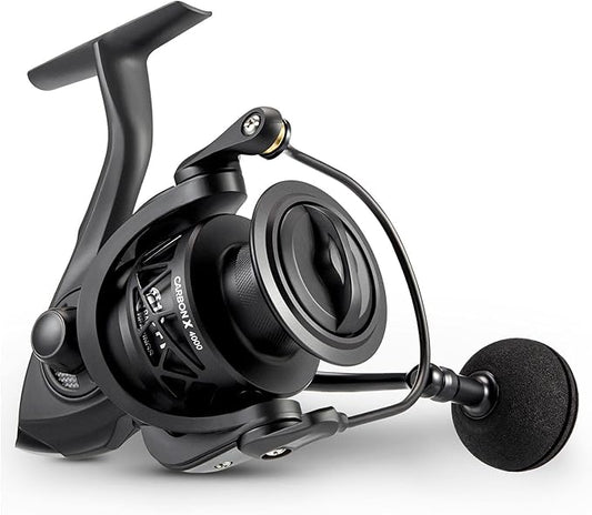 Piscifun Carbon X Spinning Reels, Light to 5.1oz, Carbon Frame and Rotor, 33LBs Max Drag, 10+1 Shielded BB, 5.2:1/6.2:1 High Speed Gear Ratio, Smooth Powerful Saltwater Freshwater Spinning Reel