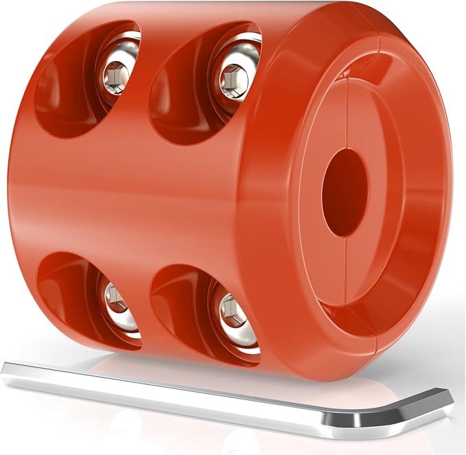 BFXM Winch Stopper for Cable, Rubber Winch Cable Stopper with Allen Wrench to Protect Winch Rope from Wear and Tear, Winch Accessories for ATV, UTV, Truck (Orange)