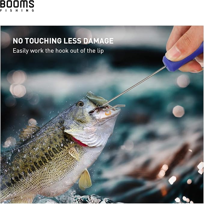 Booms Fishing R05 Fish Hook Remover, Dehooker for Saltwater and Freshwater, 7 inch Fish Hook Quick Removal Device, Portable Fish Accessories and Tools, 2pcs