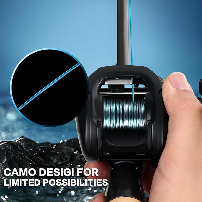 UANTA Monofilament Fishing Line, Superior Abrasion Resistance Mono Line, Ultimate Saltwater Fishing Line Leader Materials, 2025 New Fishing Line Unique Camo Design