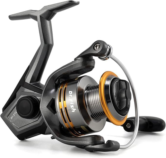 Dr.Fish Gryphon Ultralight Spinning Reel, Light Weight Fishing Reels Graphite Body, Ultra Smooth 9+1 Stainless BBS, 18Lb Max Drag, Aluminum Spool Size 800-4000 Crappie Bass Freshwater